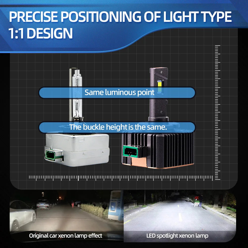 LED Headlight Bulbs D3S Car 30000LM Canbus CSP Chip 6000K Light For SKODA SUPERB III 2015
