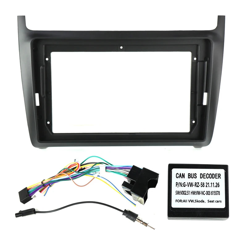 Car Radio Fascia Frame For VW POLO Golf Passat 2014 2015 Optional Cable CAN Dash Fitting P