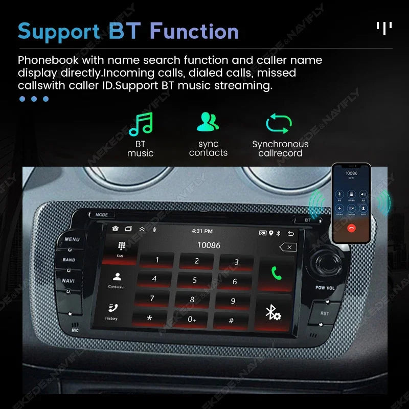 For Seat Ibiza 6j 2009-2013 Android 13 Car Radio Multimedia Player Support CarPlay Auto Ca | AUTOKITSHOP