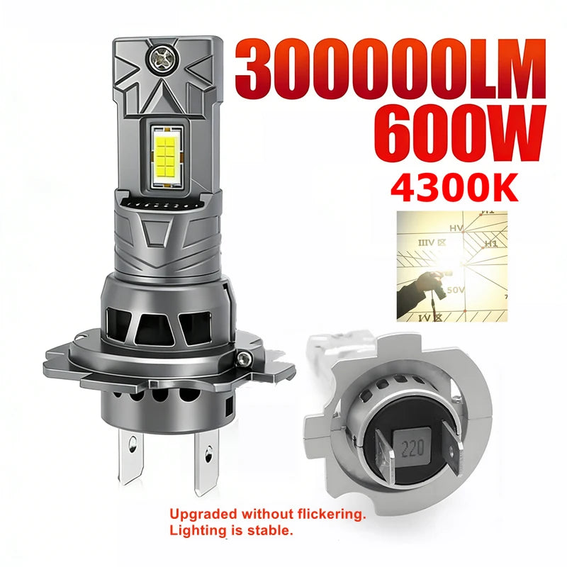 H7 LED Headlight CANBUS 300000LM 7035 CSP Chips 1:1 MINI Size Plug and Play Auto Lamp 4300