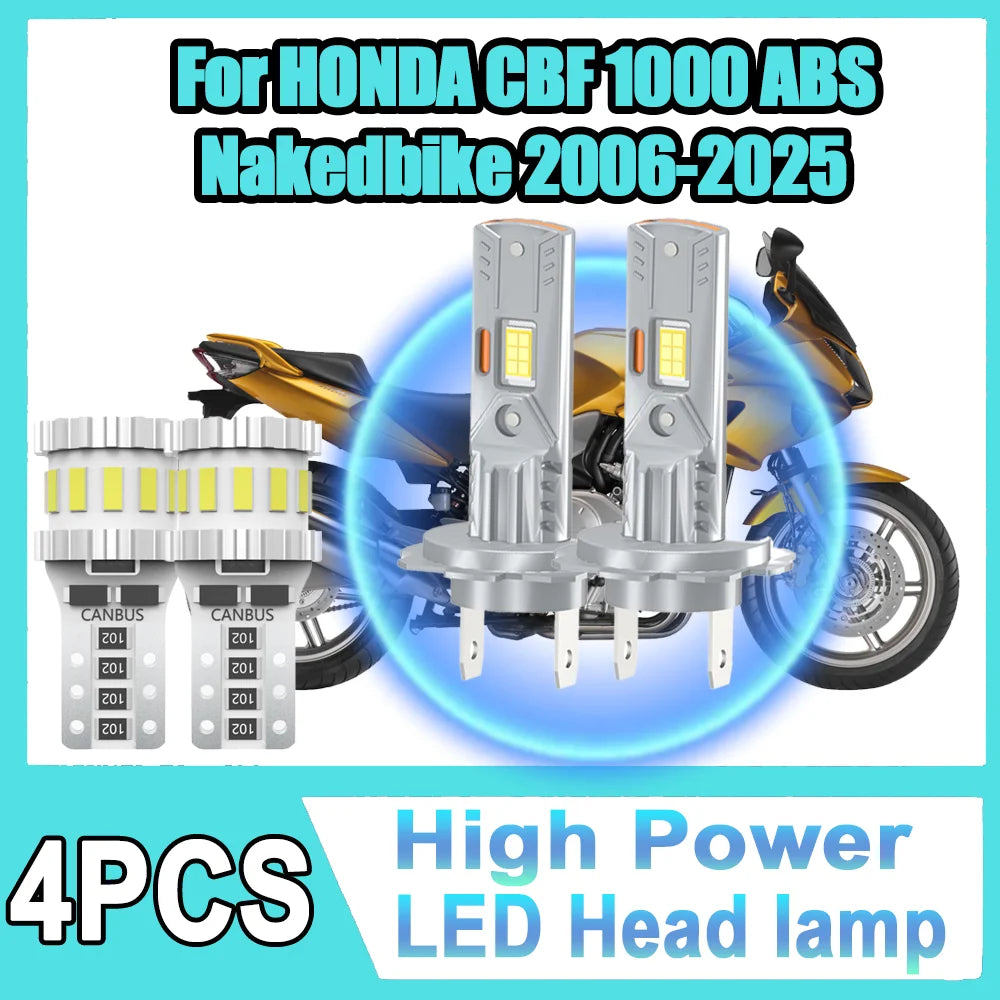 Plug And Play 6000K White H7 LED Motorcycle Headlight Canbus Free Small Lights For HONDA C