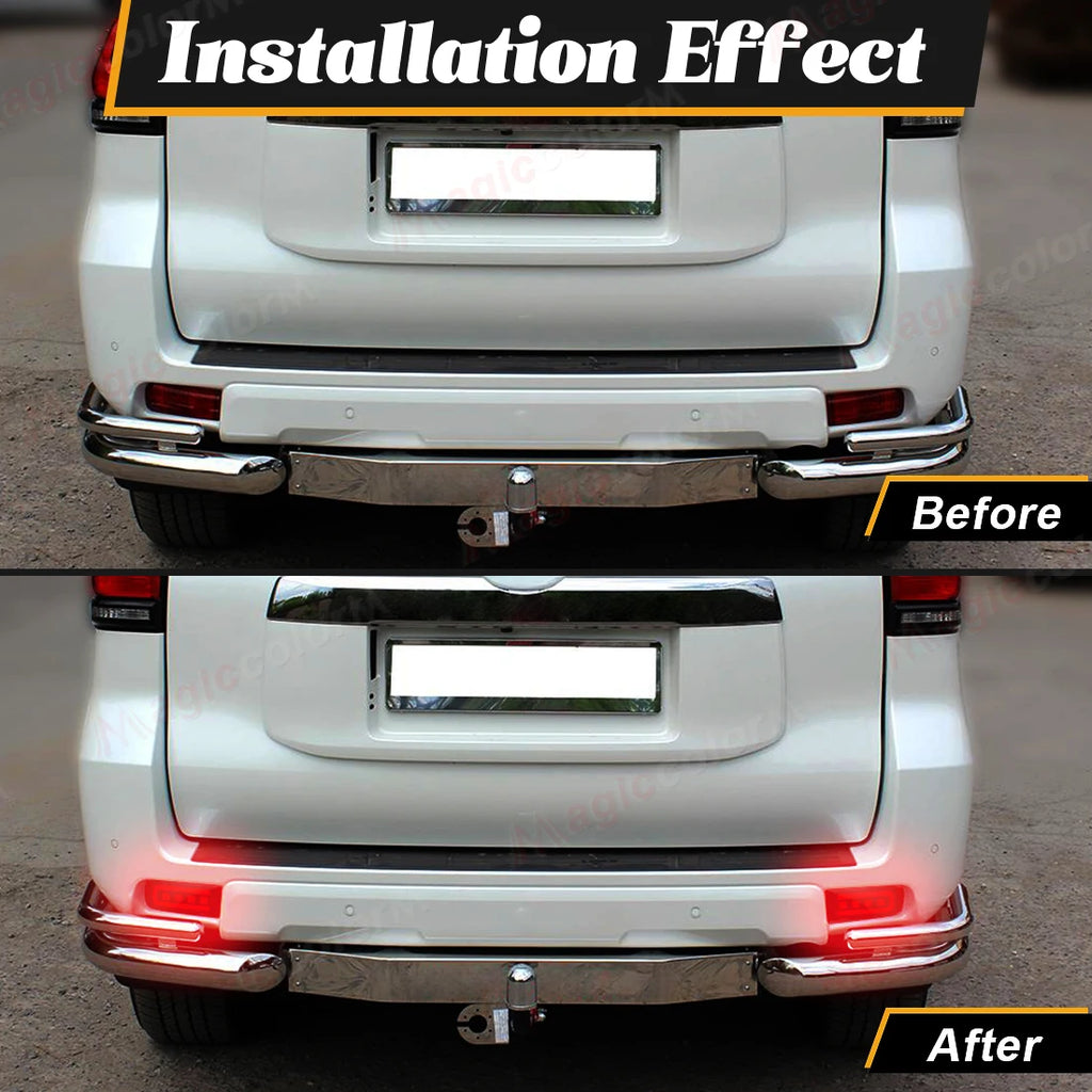 LED Rear Bumper Reflector For Toyota Land Cruiser Prado 150 LC150 FJ150 GRJ150 2010 - 2020 | AUTOKITSHOP
