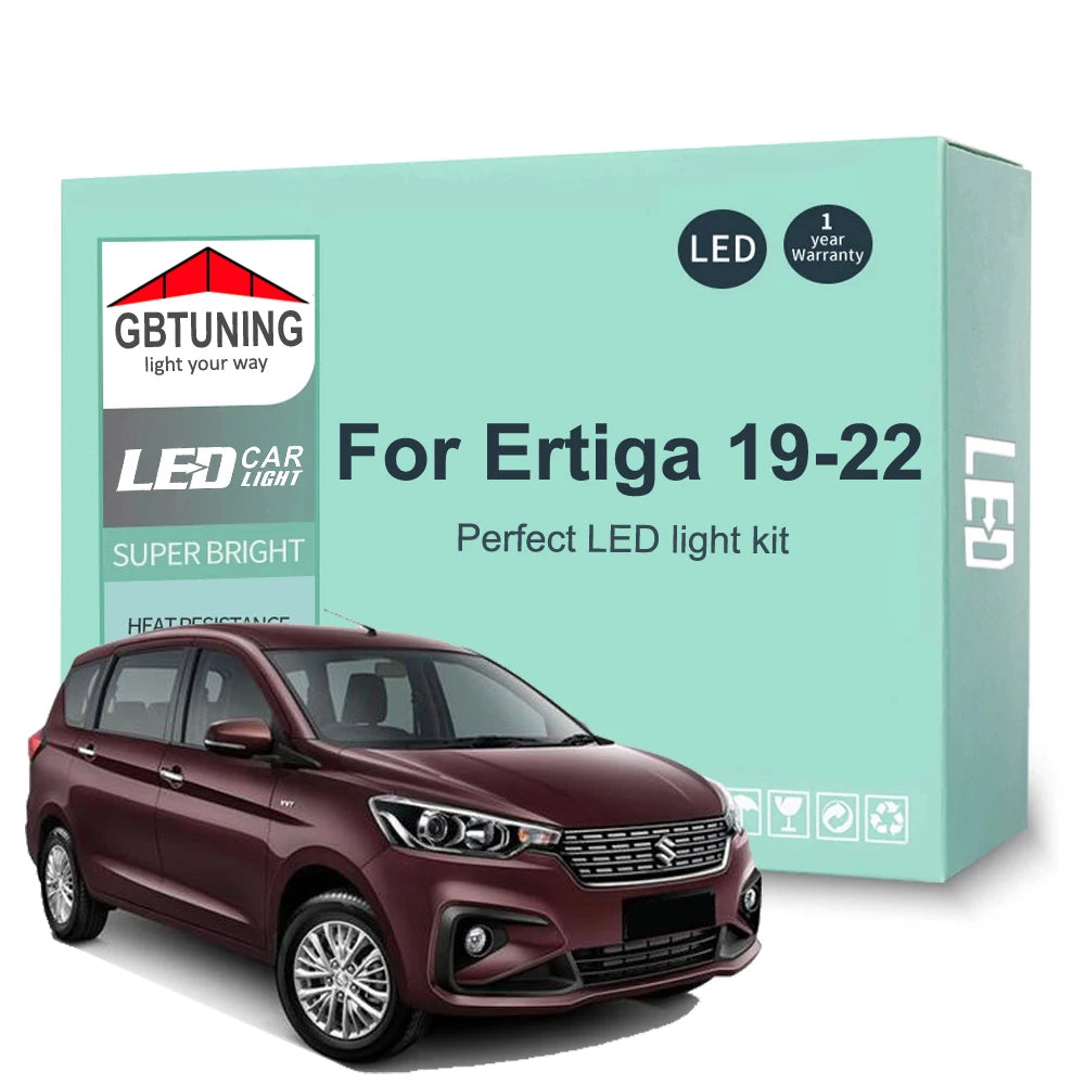 10-Piece LED Interior Light Kit for Suzuki Ertiga - Canbus Error-Free Bulbs | AUTOKITSHOP