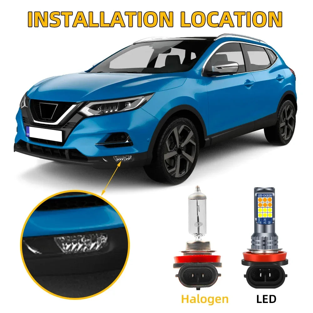 2-Piece LED Interior Light Kit for Nissan Qashqai J10 J11 2007-2018 - Canbus Dome Map Door Trunk Bulbs | AUTOKITSHOP