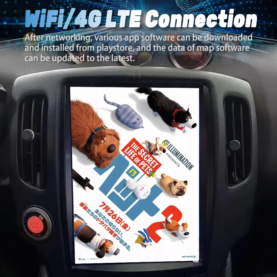 For Nissan 370Z 350Z 2009-2021 12.1inch Qled Screen Android 13 Car Multimedia Video Player | AUTOKITSHOP