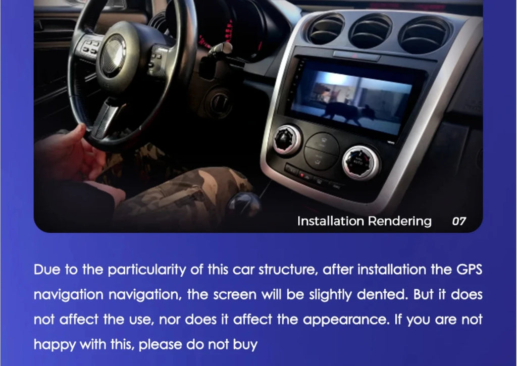 2 Din Car Android For 2008-2015 Mazda CX-7 9INCH frame Kit panel fascia cable harness adap