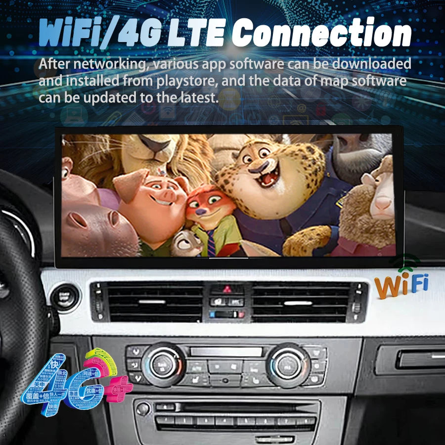 15.8inch Android Car Radio Carplay Multimedia Vido Player Stereo GPS For BMW 3 Series 5 Se