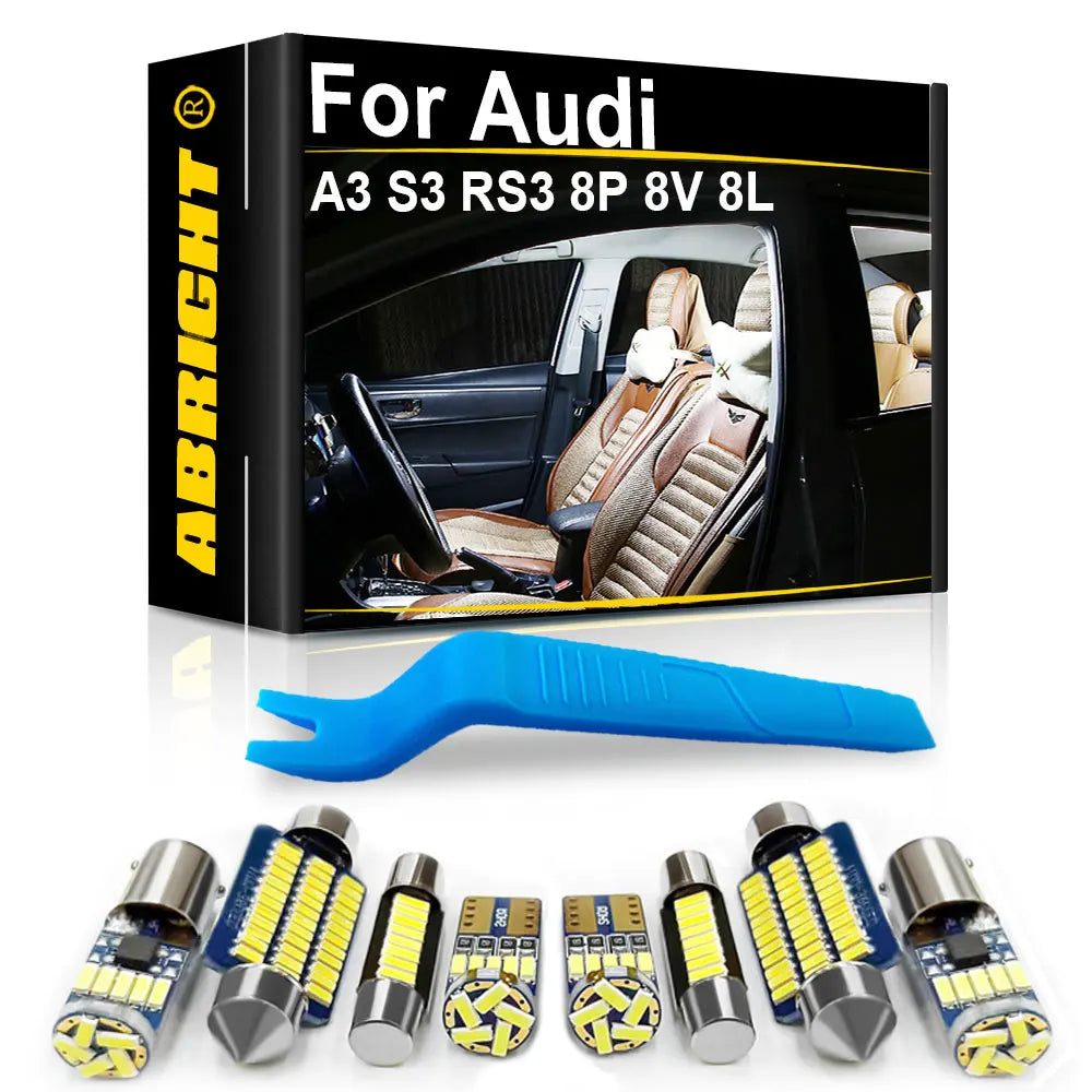 LED Interior Light Kit for Audi A3 S3 RS3 8P 8V 8L 1996-2022 - Canbus Dome Map Door Trunk Bulbs | AUTOKITSHOP