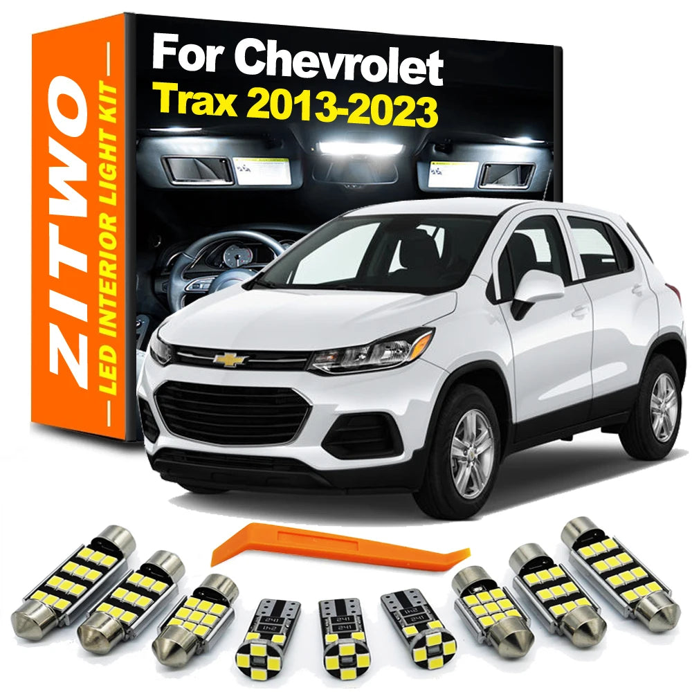 ZITWO 13Pcs LED Bulb Interior Reading Trunk Light Kit For Chevrolet Chevy Trax 2013- 2018 2019 2020 2021 2022 2023 Accessories