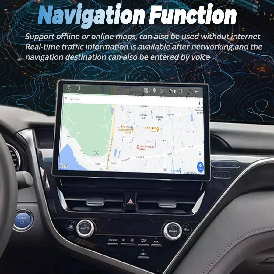Android Auto Car Radio for Toyota Camry 2021-2022 Hybrid 13.3 Inch 2K Android 14 GPS Carpl