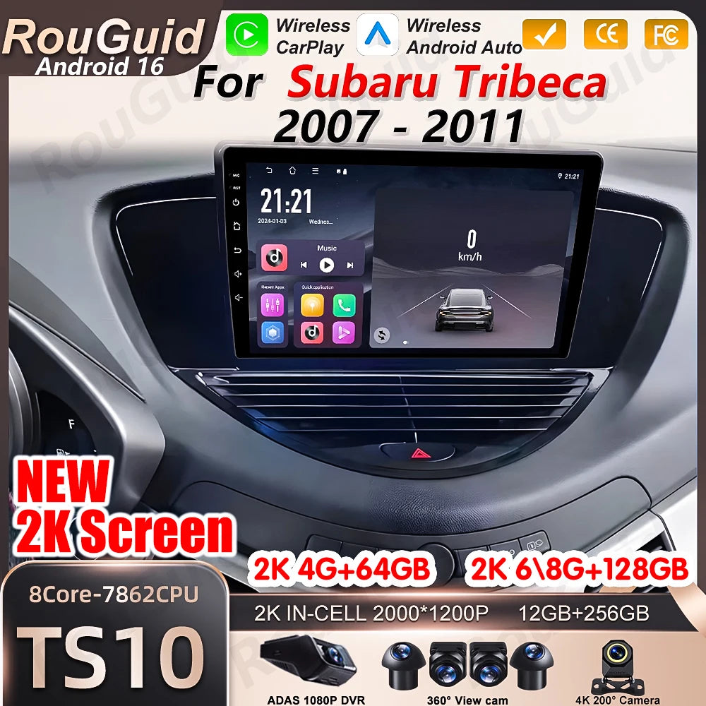 Android 16 Auto Car Radio For Subaru Tribeca 2007 2008 2009 2010 2011 Multimedia Video Pla | AUTOKITSHOP