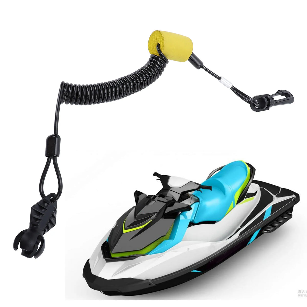 Jet Ski Tether Key Lanyard Elastic Rope 278003092 Anti Theft Learning Key Cord and Clip for Sea‑ - Automotive LED Light