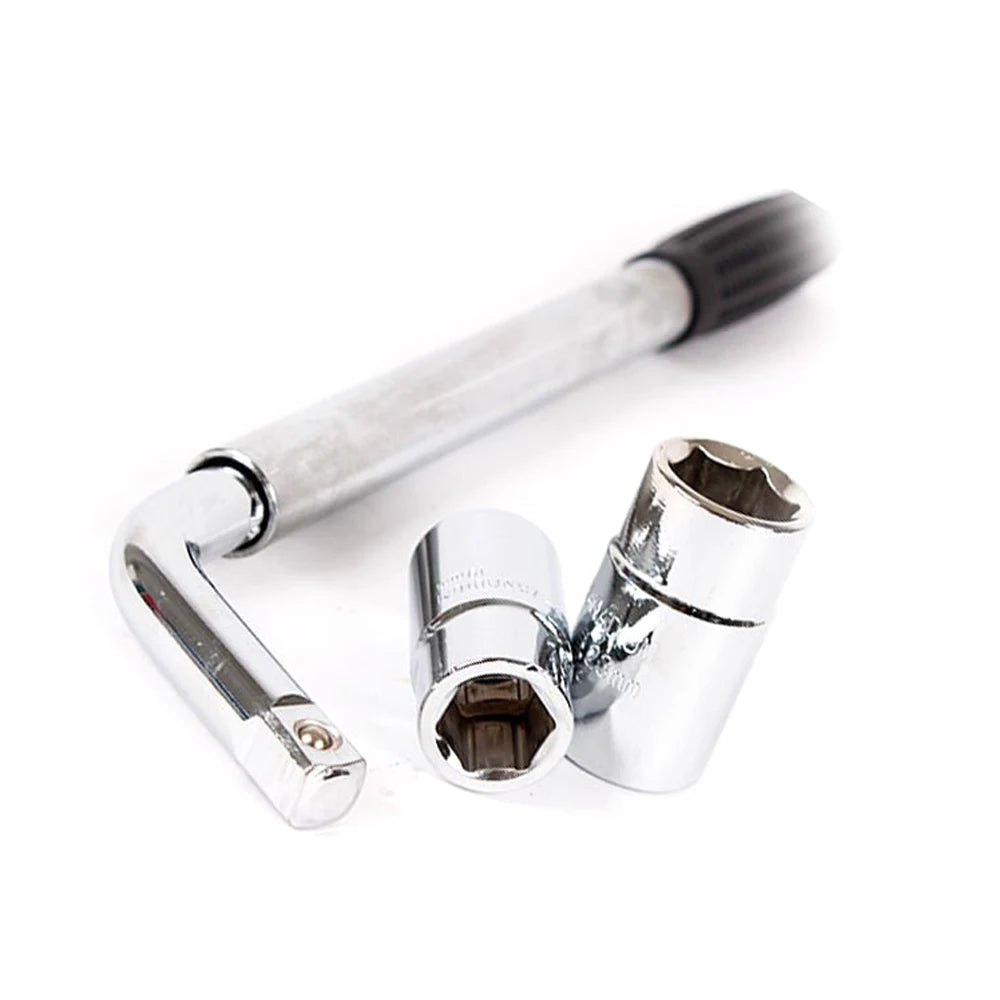 Universal Telescoping Lug Wrench 17/19/21/23mm Extendable Wheel Nut Spanner Car Tire Removal Rep - Automotive LED Light