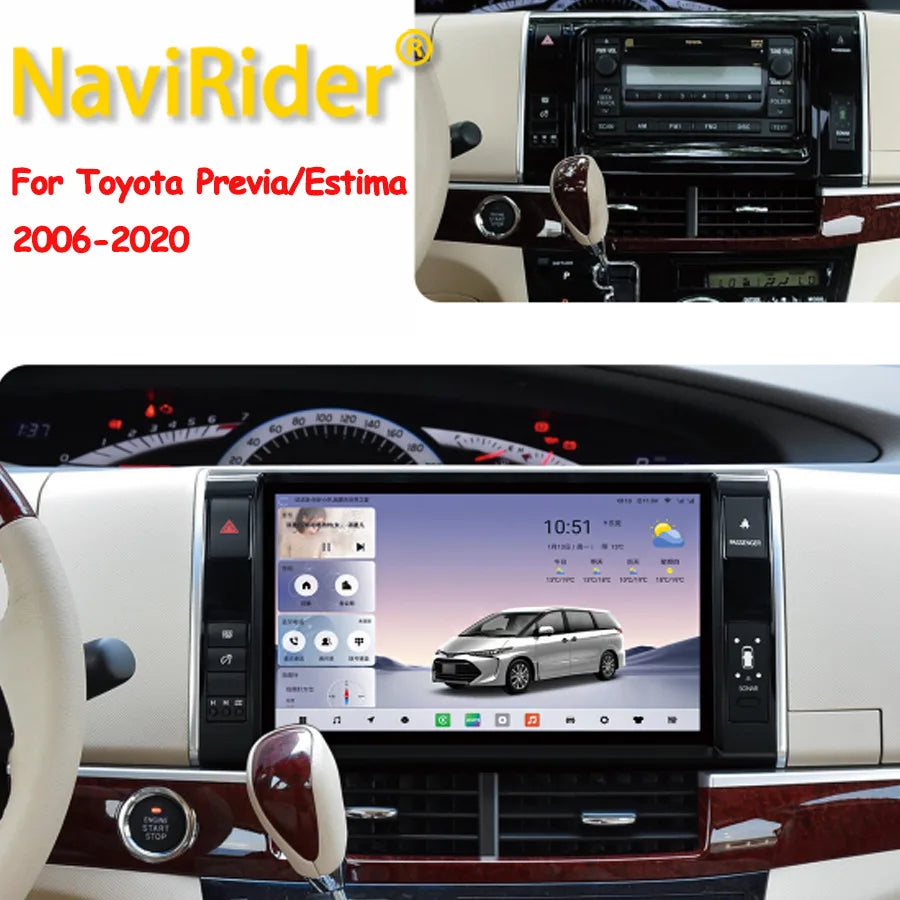 11.5" 2k Car Radio For Toyota Previa 3 III XR50 Estima 2006-2020 Android14 Multimedia Play | AUTOKITSHOP