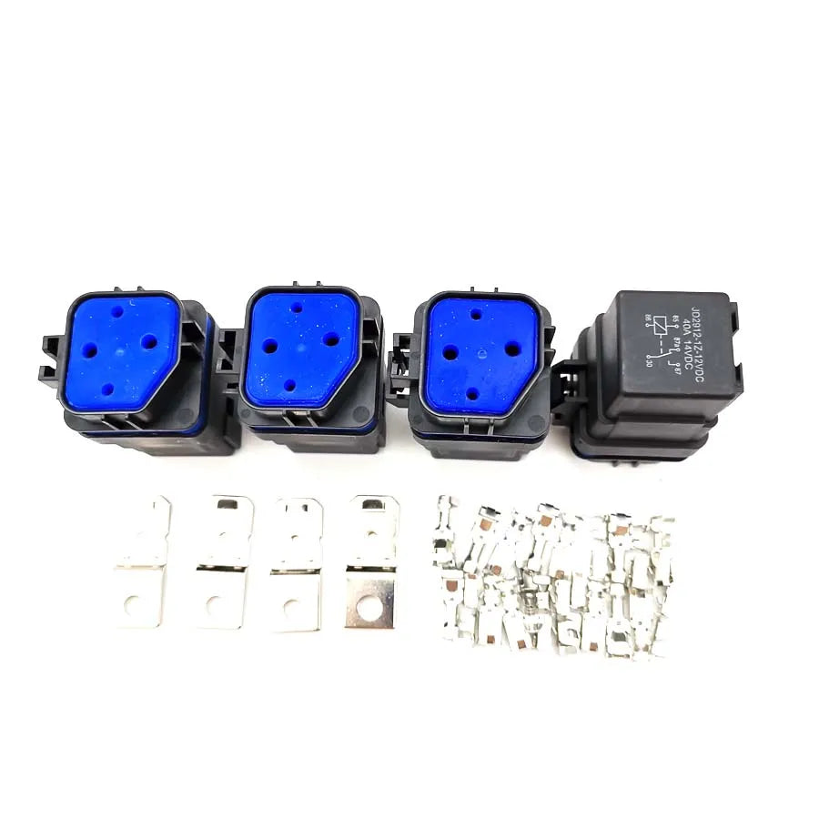 4set/lot 12V 40A 5Pin Car Relay & Holder Socket Integrated with Terminals Kit