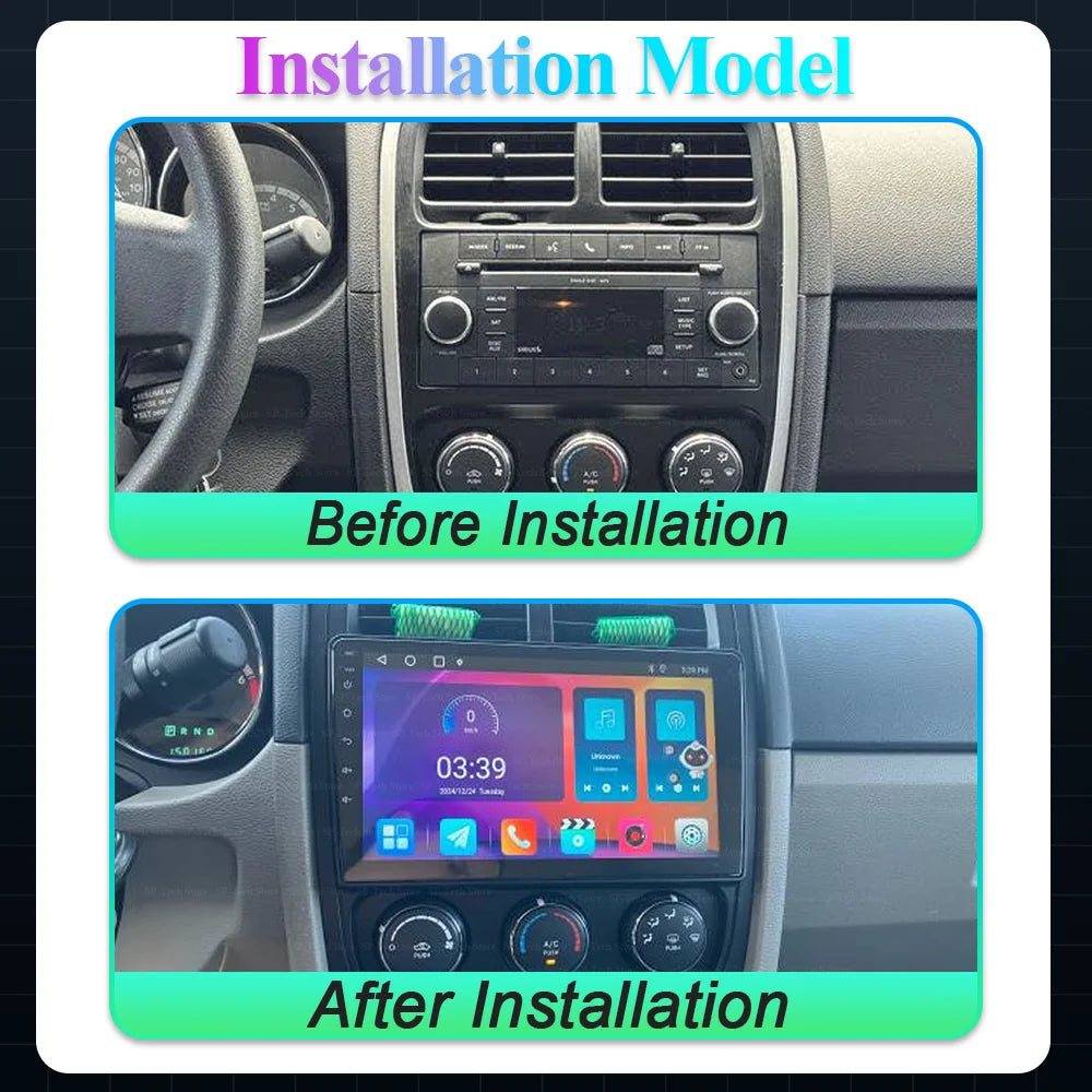 Car Radio For Dodge Caliber Pm 2009-2013 Carplay Gps Navigation Multimedia Video Playerste | AUTOKITSHOP