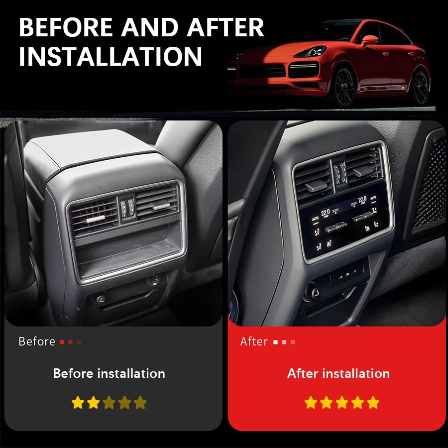 LCD Climate Control Panel For Porsche Cayenne 2024 For Rear Seats Air Conditioning Panel,