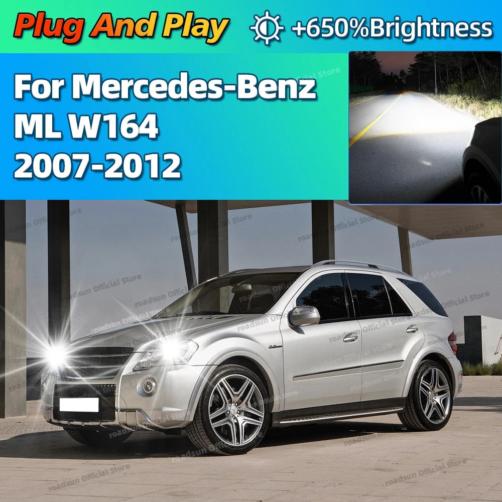 6000K LED Headlight HID D1S Replacement Canbus Upgrade Car Light For Mercedes Benz ML W164