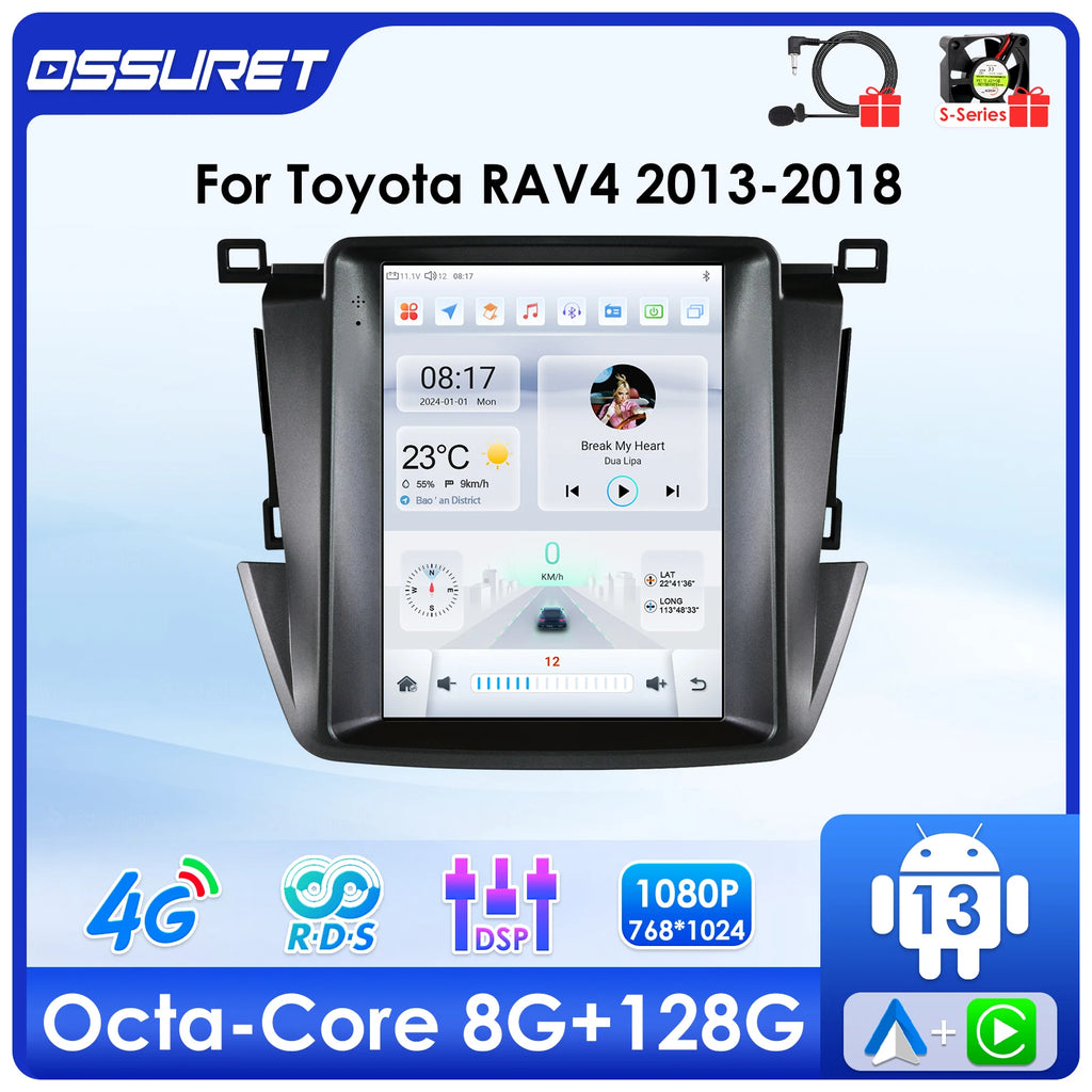 9.7"7862 Android 13 Autoradio 4G Carplay For Toyota RAV4 RAV 4 2013-2018 Multimedia player