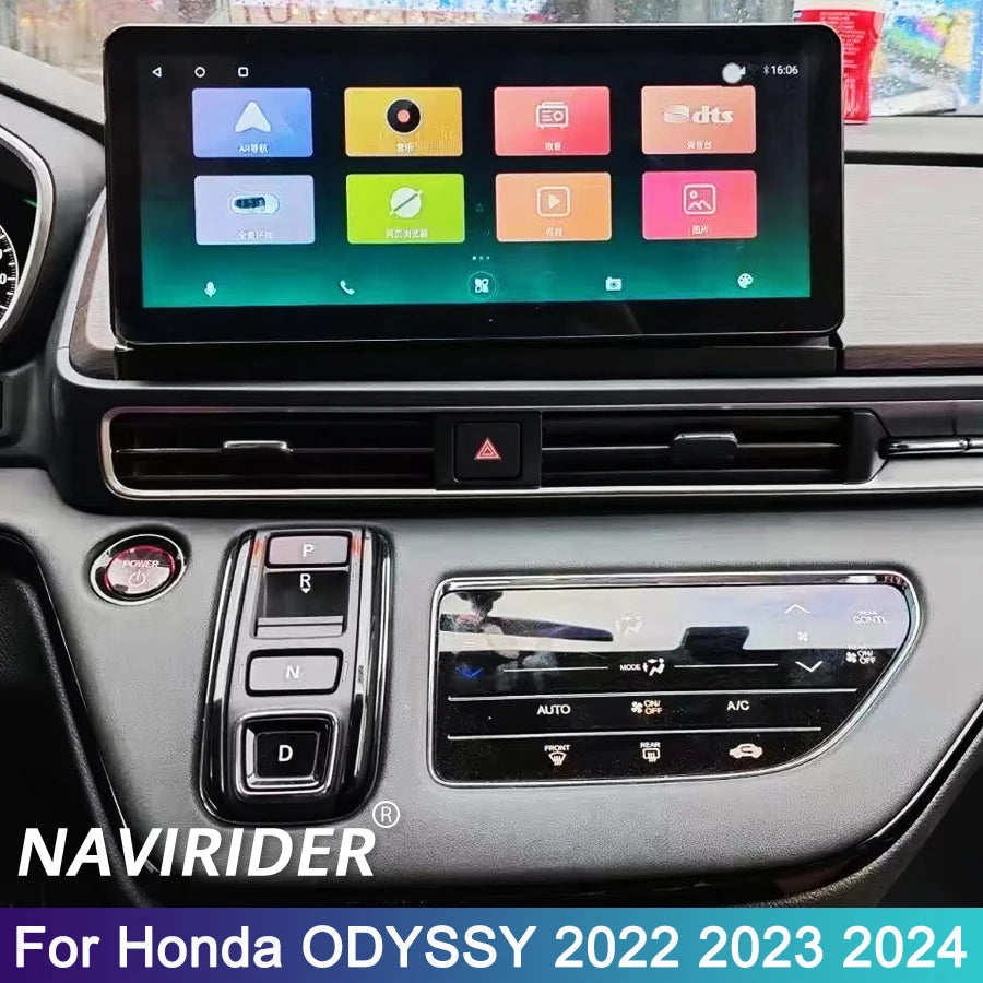 Carplay 12.3inch Car Radio For Honda ODYSSY 2022 2023 2024 Android 15 wireless BT GPS Car