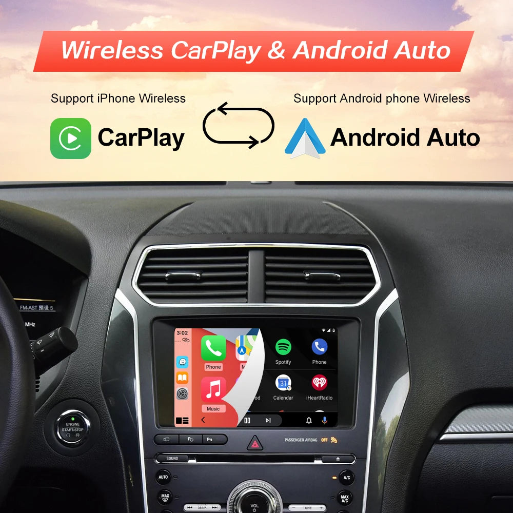 Wireless CarPlay for Ford Explorer Fusion Mondeo Sync 2 with Android Auto Interface Mirror | AUTOKITSHOP