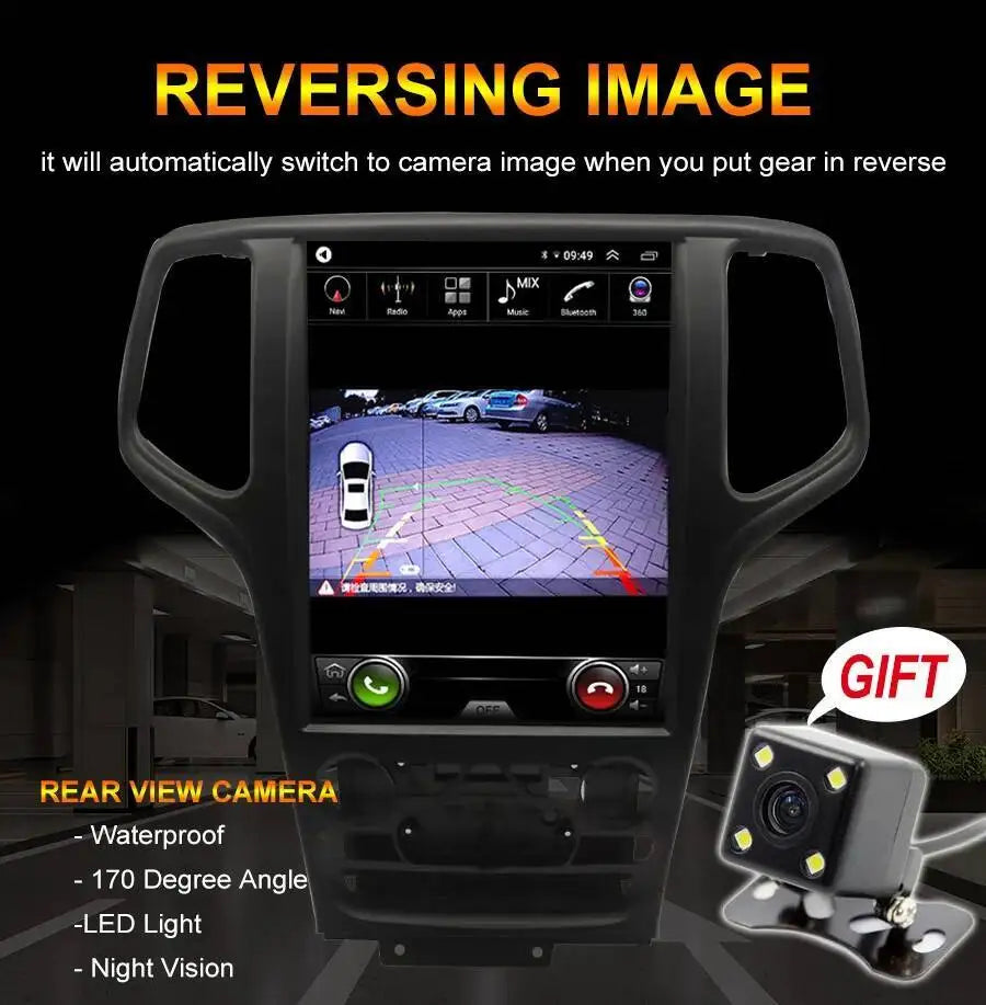 12.8" Android Auto Multimedia Video Player For Jeep Grand Cherokee 2013-2018 Car Radio GPS