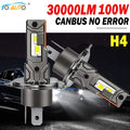 TOAUTO H4 LED Canbus 30000LM 100W H7 H11 LED Lights for Car H4 High Low Beam Auto Turbo La