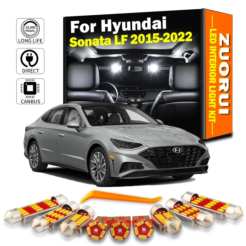 13-Piece LED Interior Light Kit for Hyundai Sonata LF - Canbus Error-Free Bulbs | AUTOKITSHOP