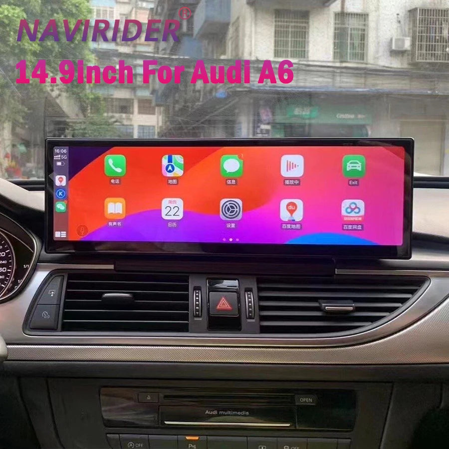 14.9inch Car Radio For AUDI A6 A7 A6L 2012-2018 Wireless CarPlay Navi CarPlay Autoradio St