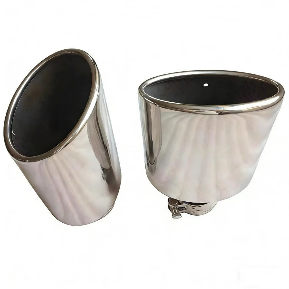 Ellipse Stainless steel vehicle refitting universal general muffler tail throat Car modification - Automotive LED Light