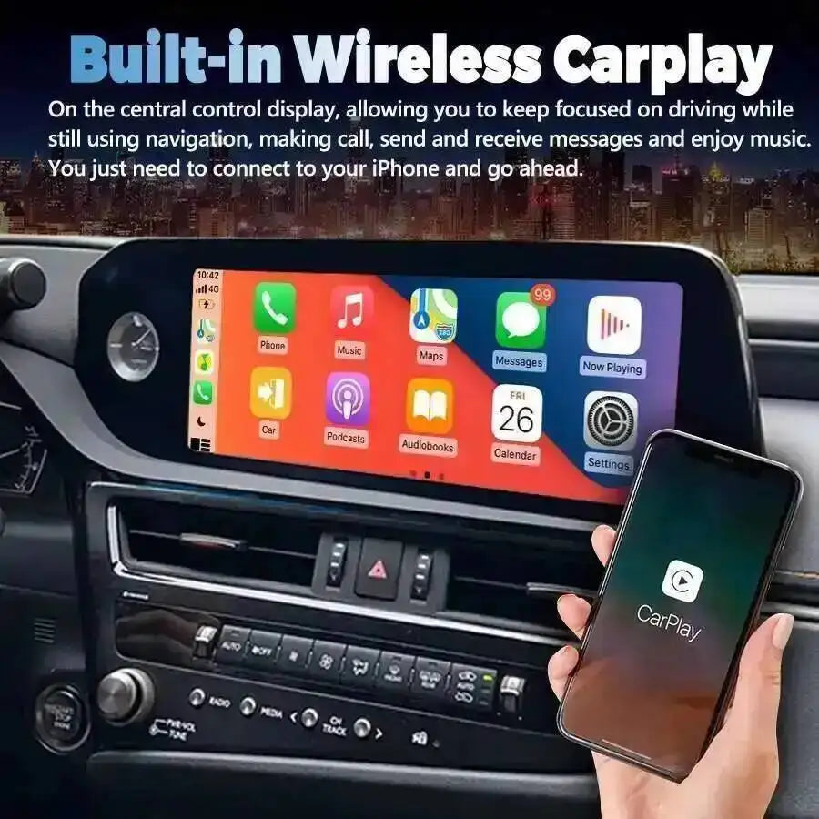 12.3inch Touch Screen Navi Carplay Car Radio For Lexus ES ES300h ES350h ES300 ES330 ES350