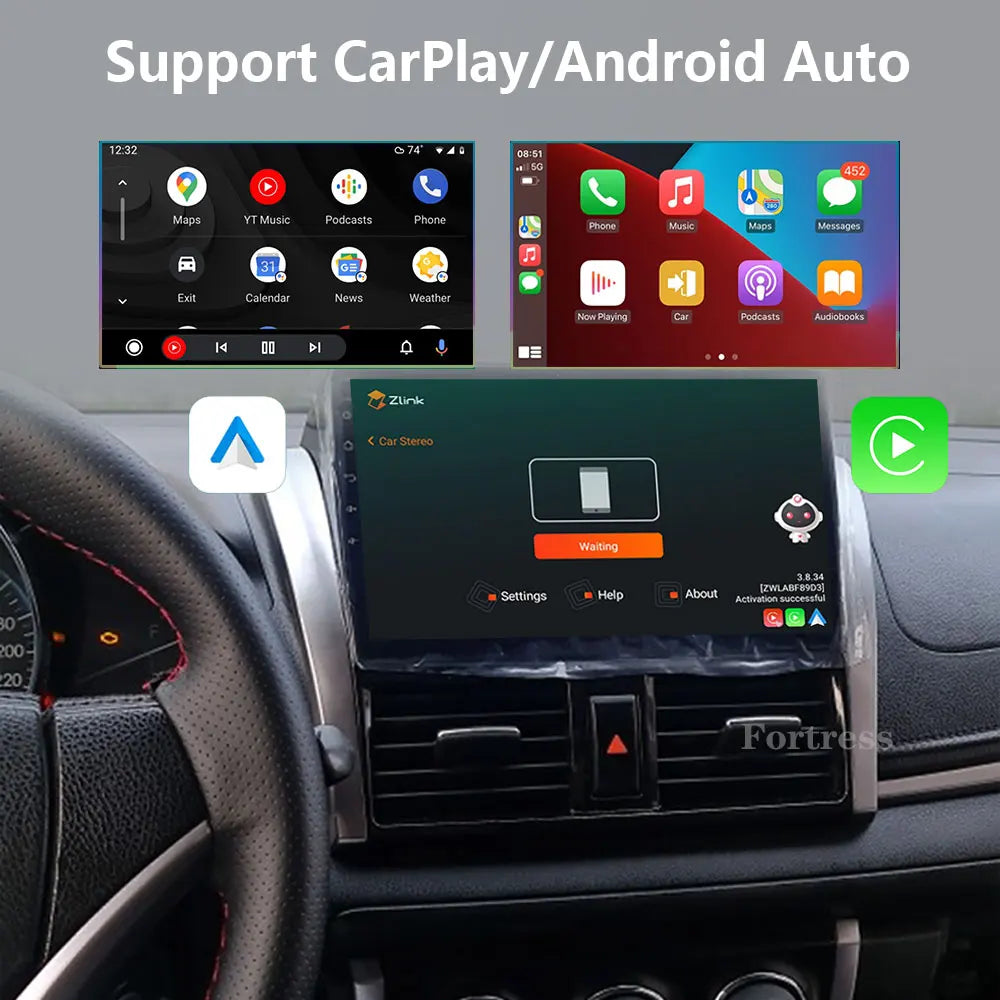 Android Car Radio Stereo GPS Navigation For Toyota Yaris Vios 2014 2015 2016 Auto Multimid