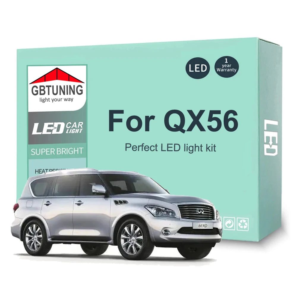 LED Interior Light Kit for Infiniti QX56 - Canbus Error-Free Bulbs | AUTOKITSHOP