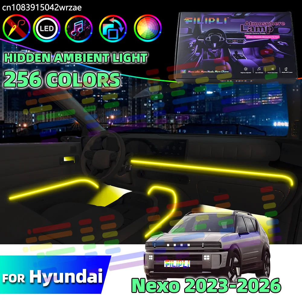 64 RGB - Ambient Light - for Hyundai 2023-2026 - App Control - Car Interior Lighting | AUTOKITSHOP