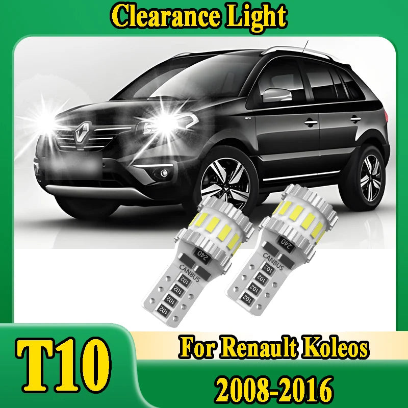 LED Parking Light T10 W5W Clearance Lamp Canbus For Renault Koleos 2008-2010 2011 2012 201