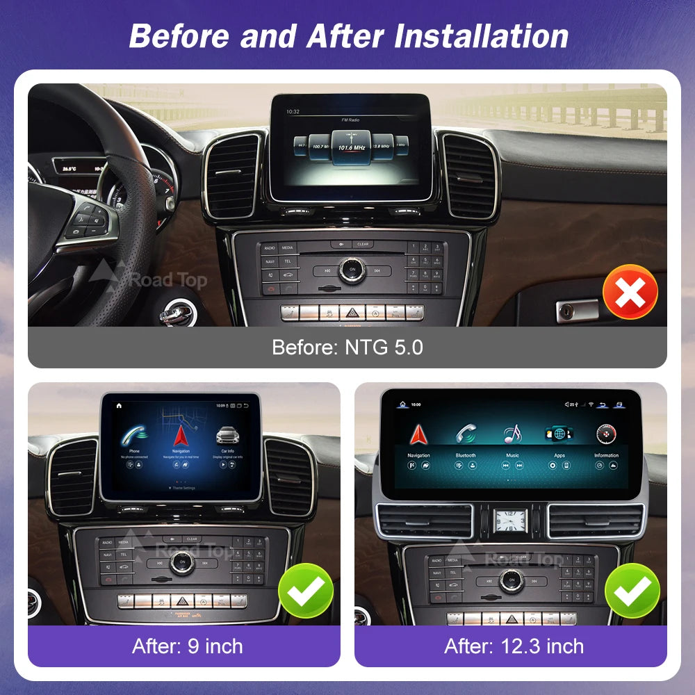 Android 13 Radio Screen for Mercedes Benz GLE GLS 2016-2018 Navigation Bluetooth WiFi Head | AUTOKITSHOP