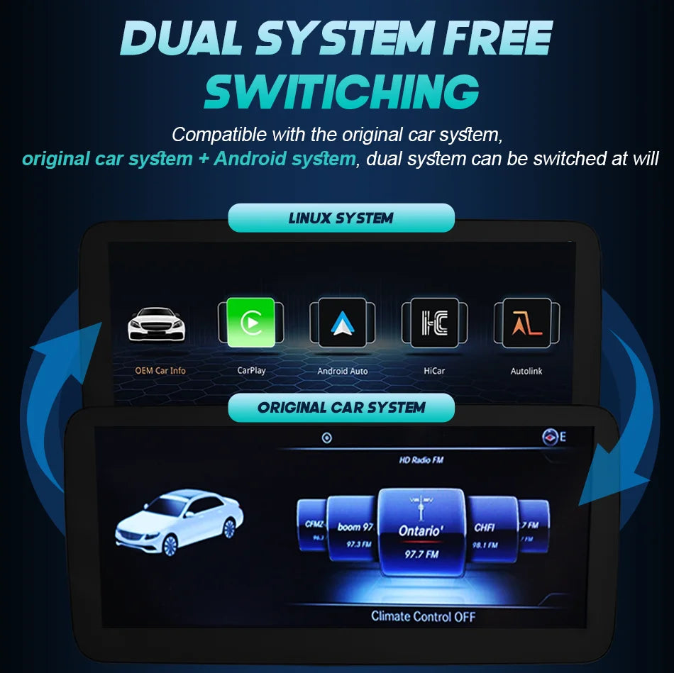 Nunoo Linux Car Multimedia Player Screen For Mercedes Benz C Class W204 2011-2014 Auto Rad