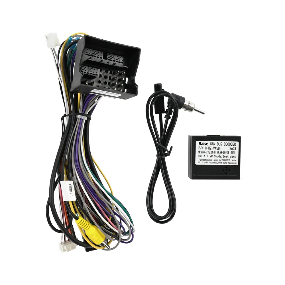 Car Radio Extension Cable Canbus Box Decoder Adapter Connector Wire Plug Kit For Golf 7 Se