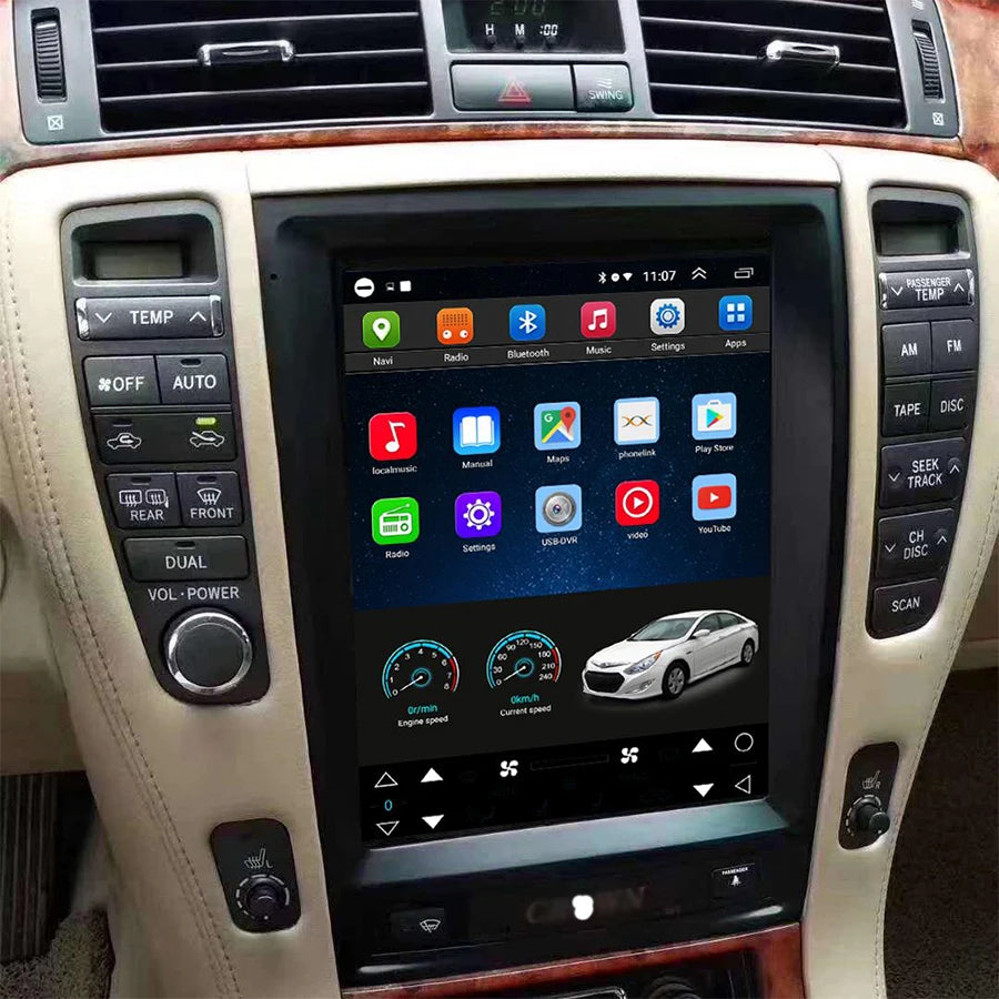 For Toyota Crown Majesta S180 2003-2009 Android 14 Car Radio GPS Multimedia Player Autoste