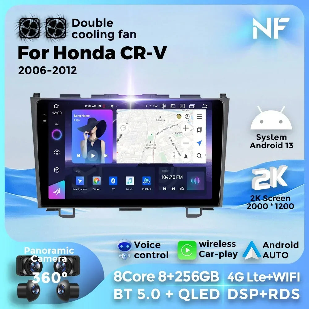 7862S Car Radio for Honda CR-V 3 RE CRV 2007-2011 Wireless CarPlay Multimedia Video Player | AUTOKITSHOP