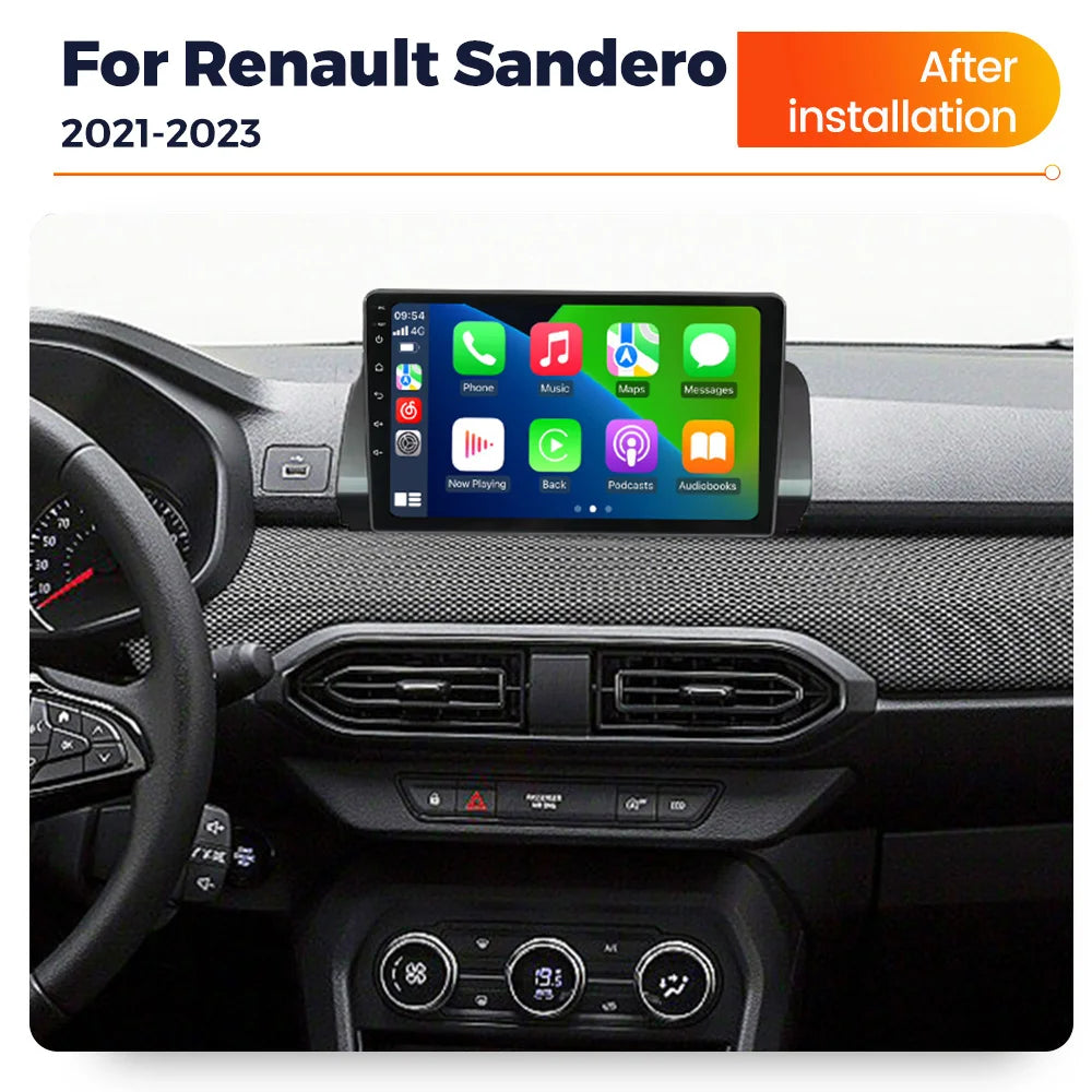 IPS touch screen 10 inch Car Radio For Renault Sandero 2021-2023 Wireless Carplay Navigati
