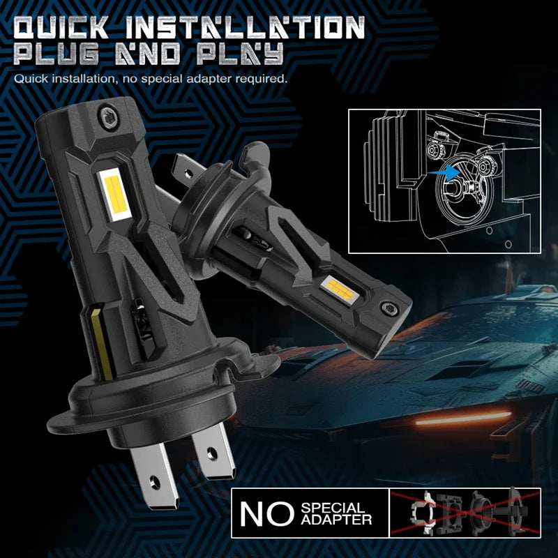 H7 H18 LED Headlight Bulbs 20W 2000lm H7 LED Light Auto Headlight Fog 6000K 7035 CSP Headl