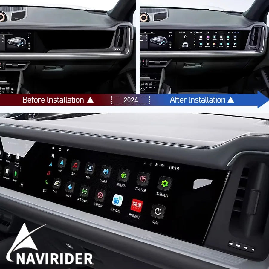 S 15inch Car Copilot Smart Screen For Porsche Cayenne 2018-2024 Stereo CarPlay Android Aut | AUTOKITSHOP