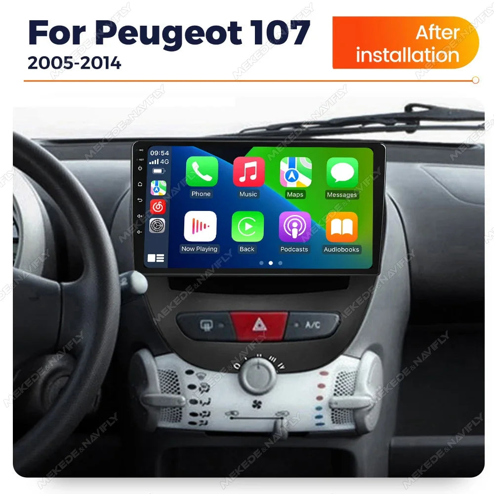 IPS touch screen 9 inch Car Radio ForPeugeot 107 Toyota Aygo Citroen C1 2005-2014 Wireless