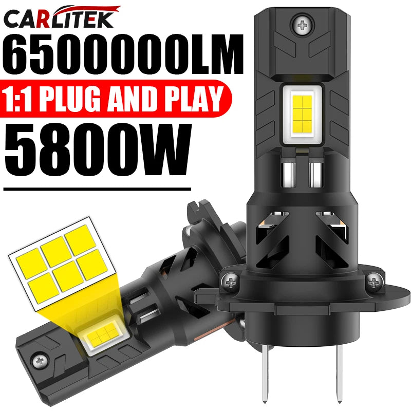 5800W H7 Led Canbus Lights Mini LED Headlight Bulb 6500000LM Car Headlights Turbo Car Bulb