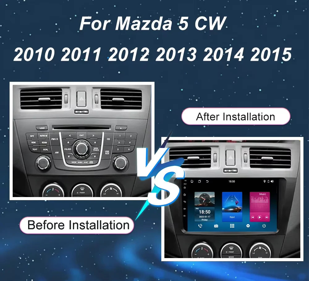 Android Carplay Stereo For Mazda 5 CW 2010 2011 2012 2013 2014 2015 Auto Multimedia Car Ra