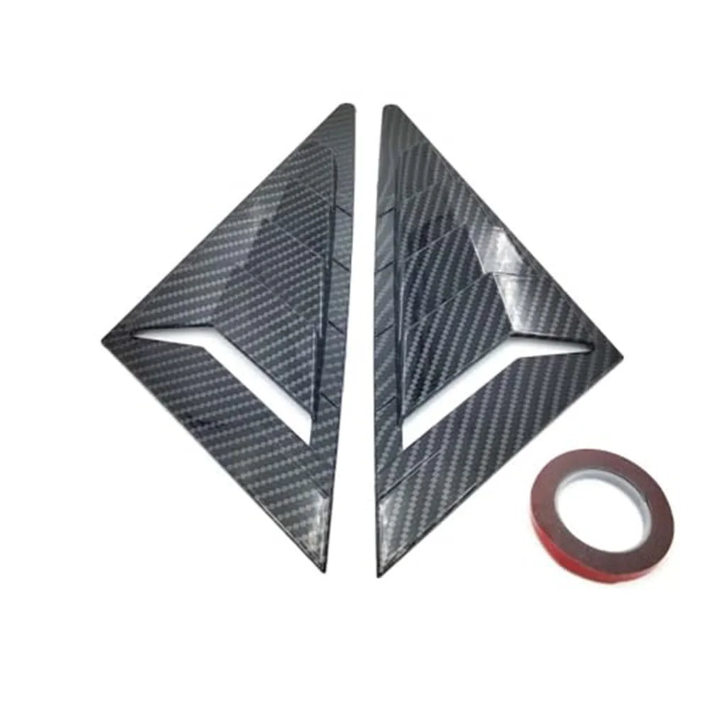 Carbon Fiber Look Front Quarter Window Louver Shutter Trim for Honda Civic 06-11