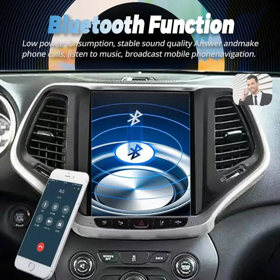 10.4" Android Autoradio Multimedia Video Player For Jeep Cherokee 5 KL 2014-2018 Car Navig