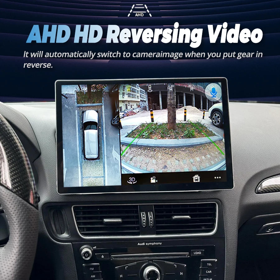 256GB Android 15 Screen Car Stereo For Audi Q5 2009-2016 WIFI 4G SIM Split Screen BT GPS N
