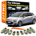 ZITWO LED Bulb Interior Light Kit For Citroen C4 Grand Picasso I II MK1 MK2 2007 for MK2 MK1 C4 2007-2015 - Canbus LED C